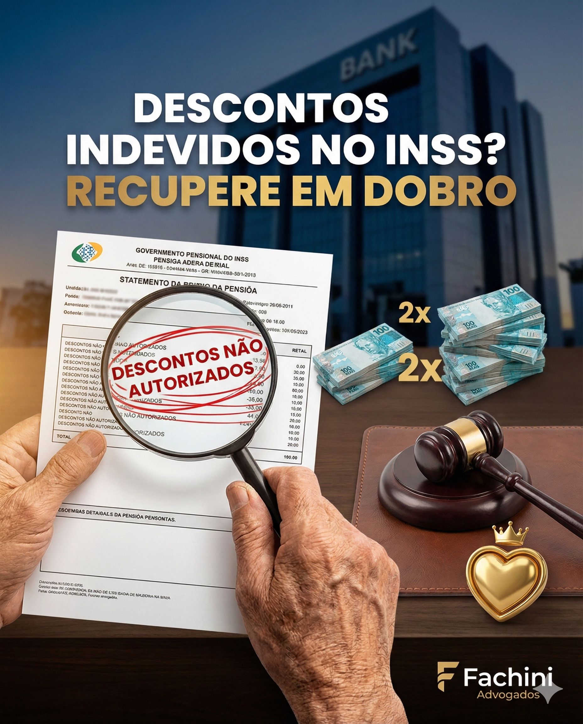 Descontos Indevidos no INSS? Saiba como recuperar os valores em dobro e receber indenização por danos morais