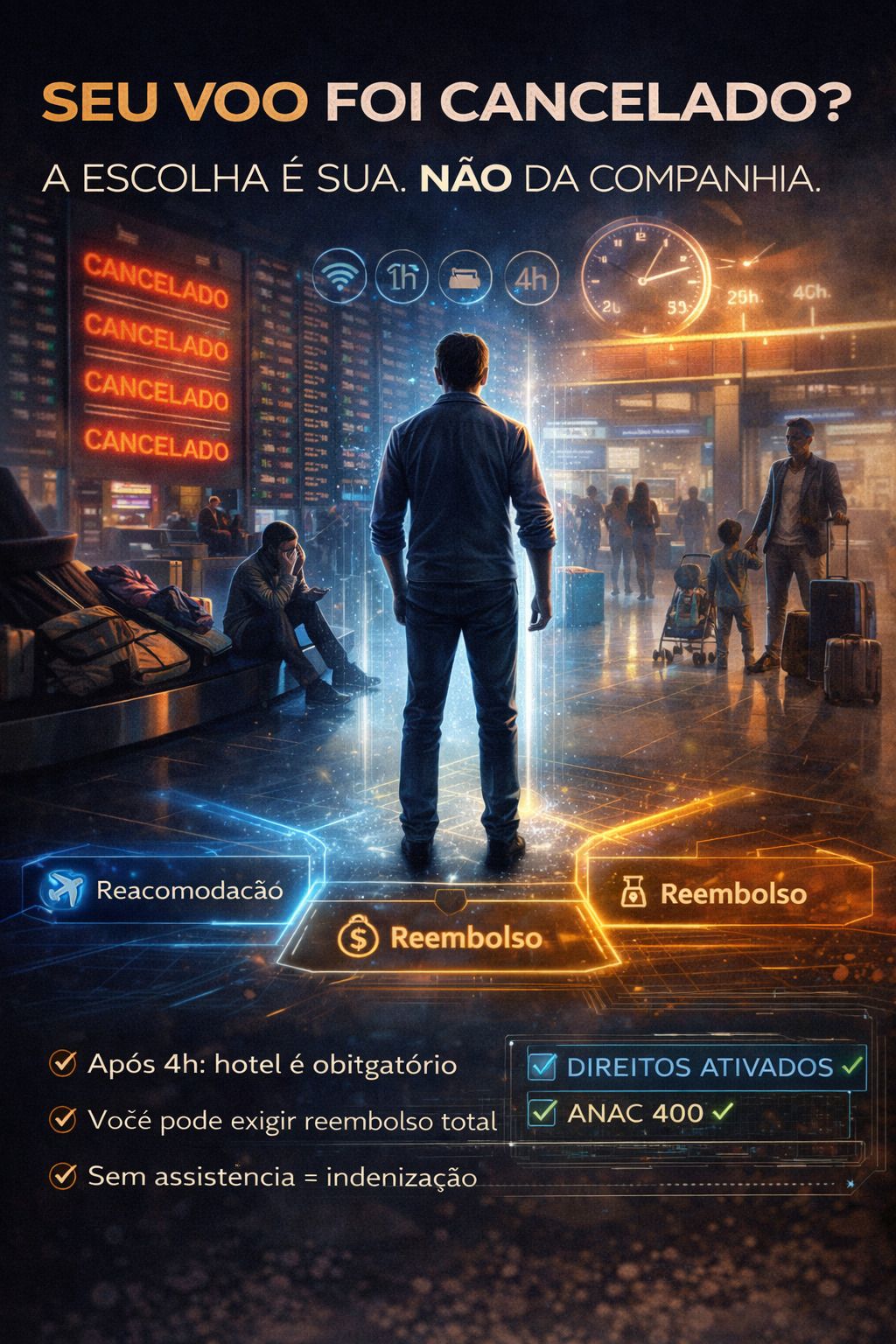 Viagem cancelada pela companhia aérea: Quais são seus direitos em 2026?
